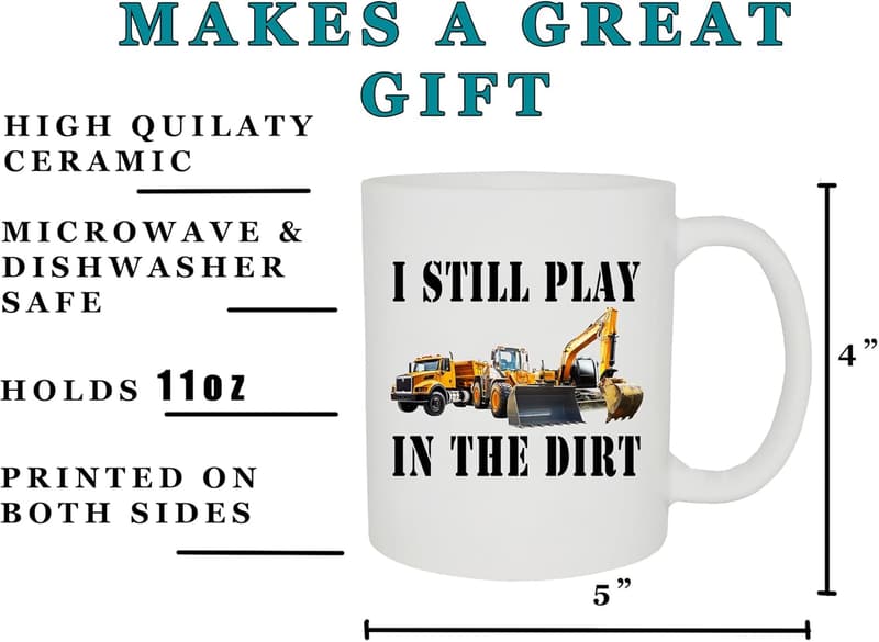 Funny Coffee Mug for Heavy Equipment Operators - 