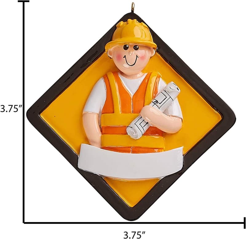 Custom Construction Ornament 2024 – Gift for Essential Workers