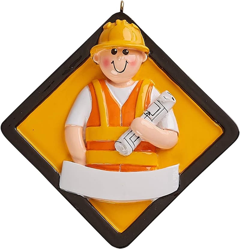 Custom Construction Ornament 2024 – Gift for Essential Workers