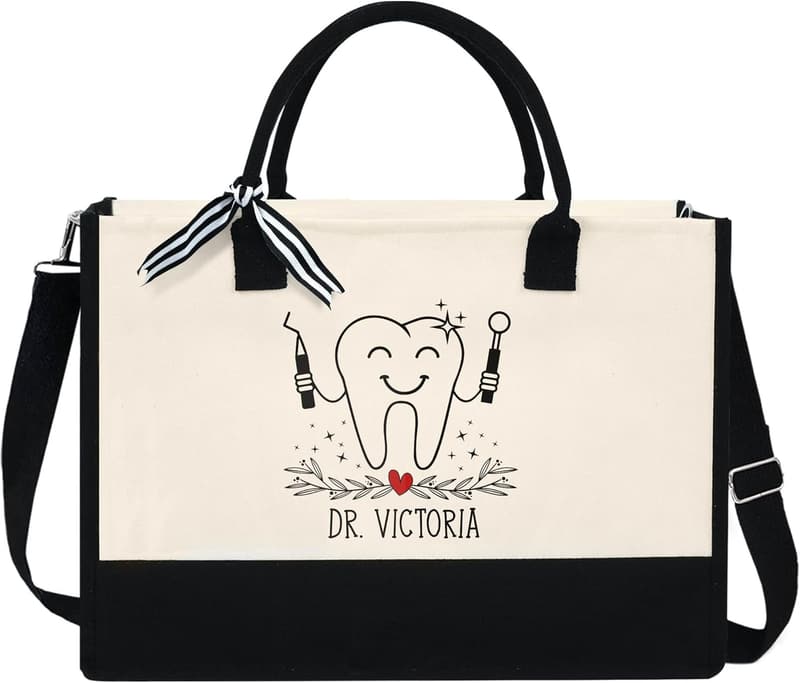 Personalized Canvas Tote Bag for Dental Professionals