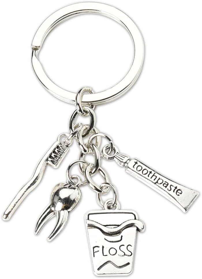 Dental Hygienist Graduation Keychain Gift for Women and Men