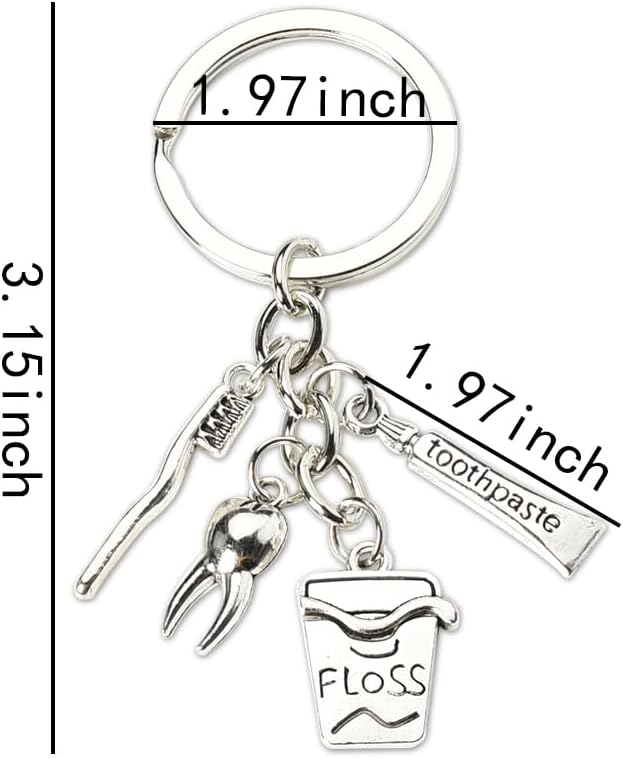 Dental Hygienist Graduation Keychain Gift for Women and Men