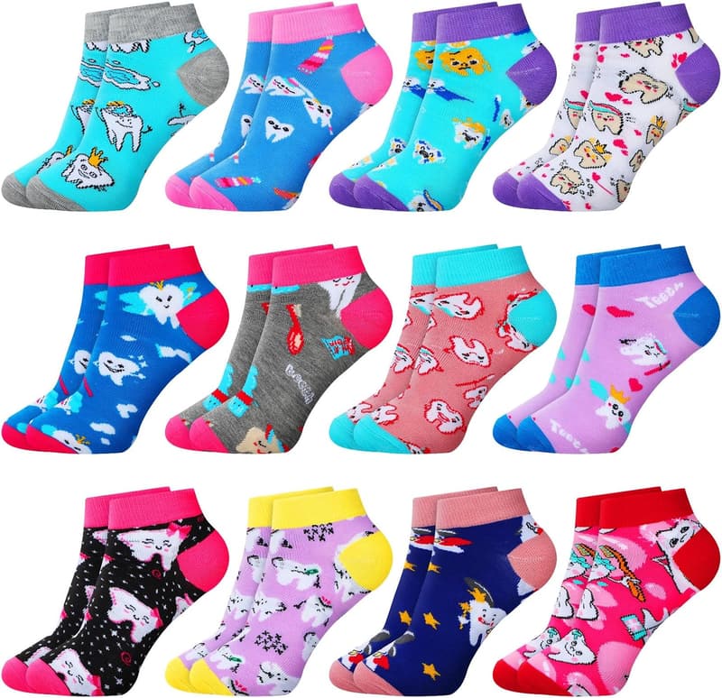 Novelty Teeth Socks for Women - Dentist & Hygienist Gifts