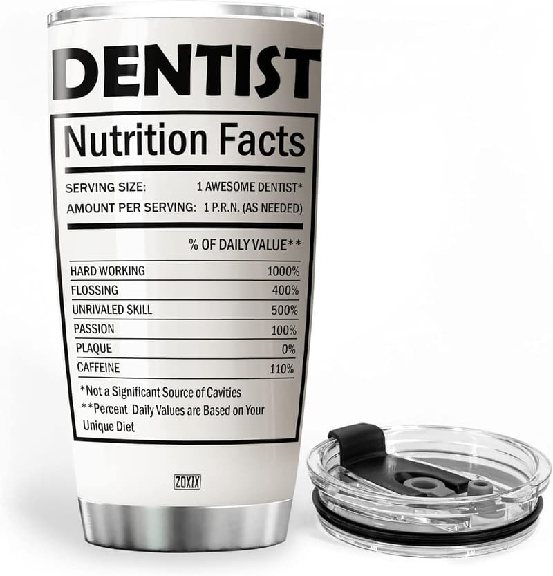 Dental-Themed 20oz Tumbler with Lid for Professionals