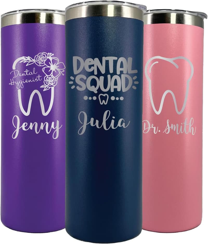 Personalized Dental Tumbler - 20 oz Laser Engraved Gift