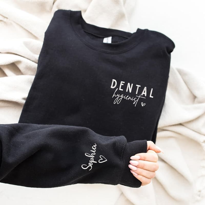 Personalized Dental Hygienist Hoodie - Custom Embroidered Gift
