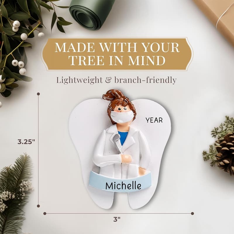 Healthcare Christmas Ornament 2024 - Personalized Dental Keepsake