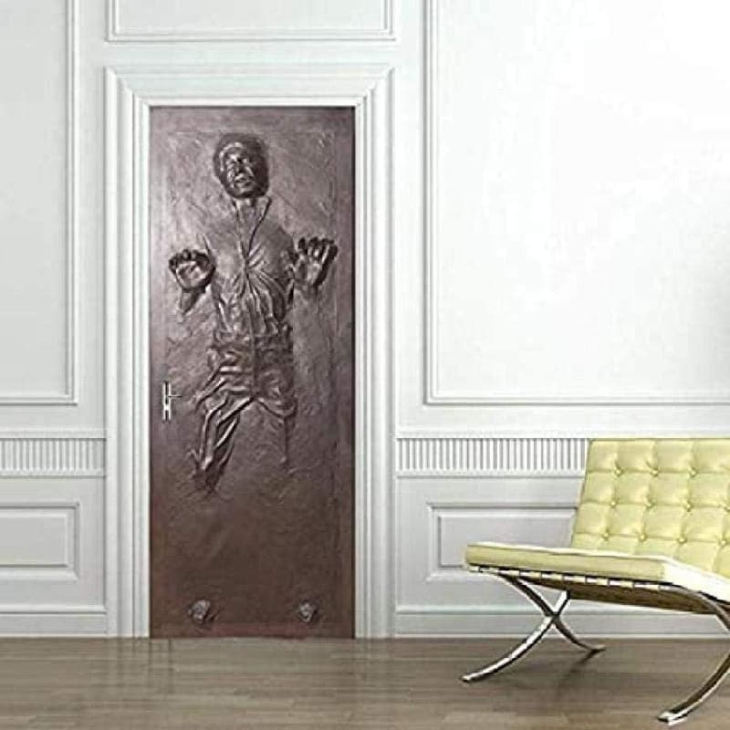 DIY Han Solo Carbonite 3D Door Mural - Peel & Stick Removable Art