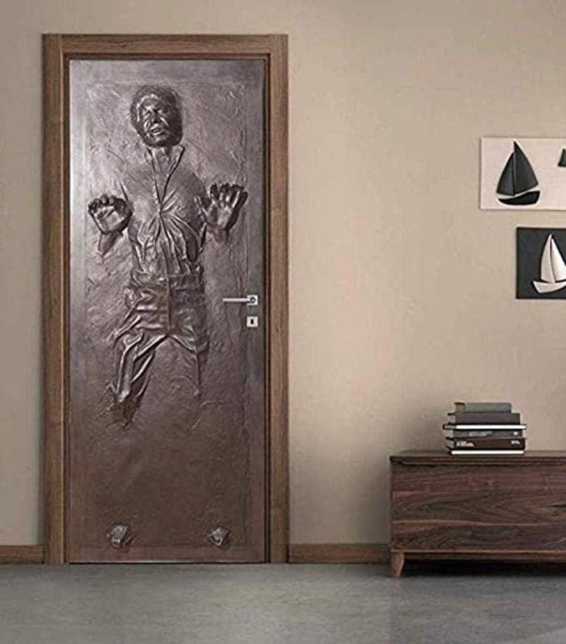 DIY Han Solo Carbonite 3D Door Mural - Peel & Stick Removable Art