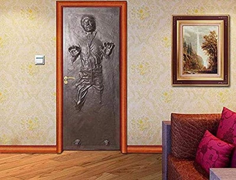 DIY Han Solo Carbonite 3D Door Mural - Peel & Stick Removable Art