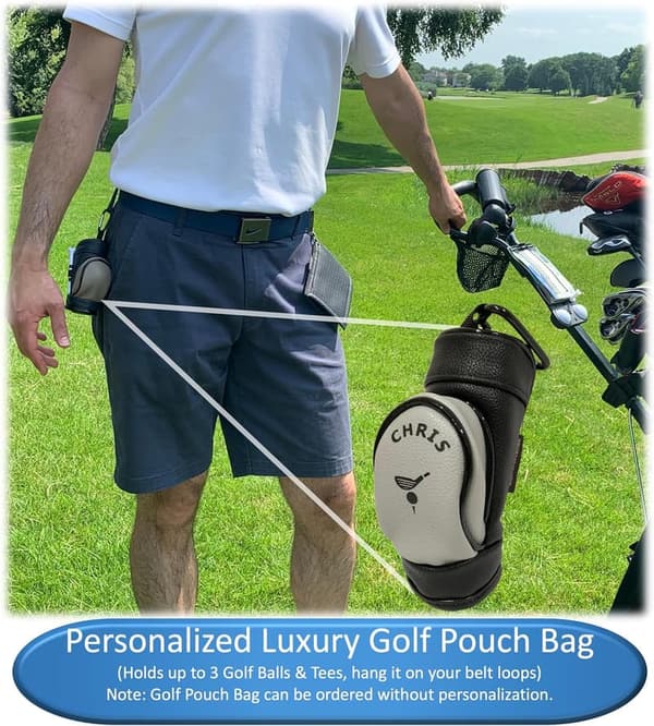 Personalized Mini Golf Ball Bag for Golf Lovers