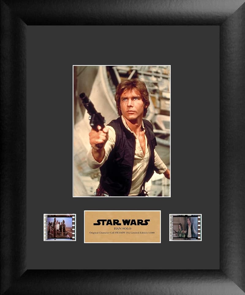 Framed Art of Han Solo from Star Wars FilmCells