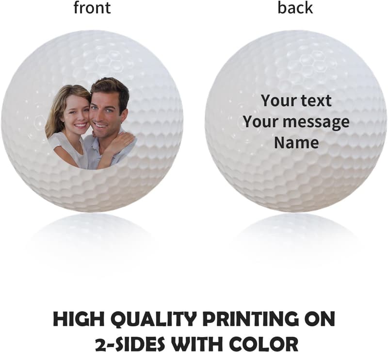Personalized Double-Sided Golf Balls - Unique Gifts for Golf Lovers