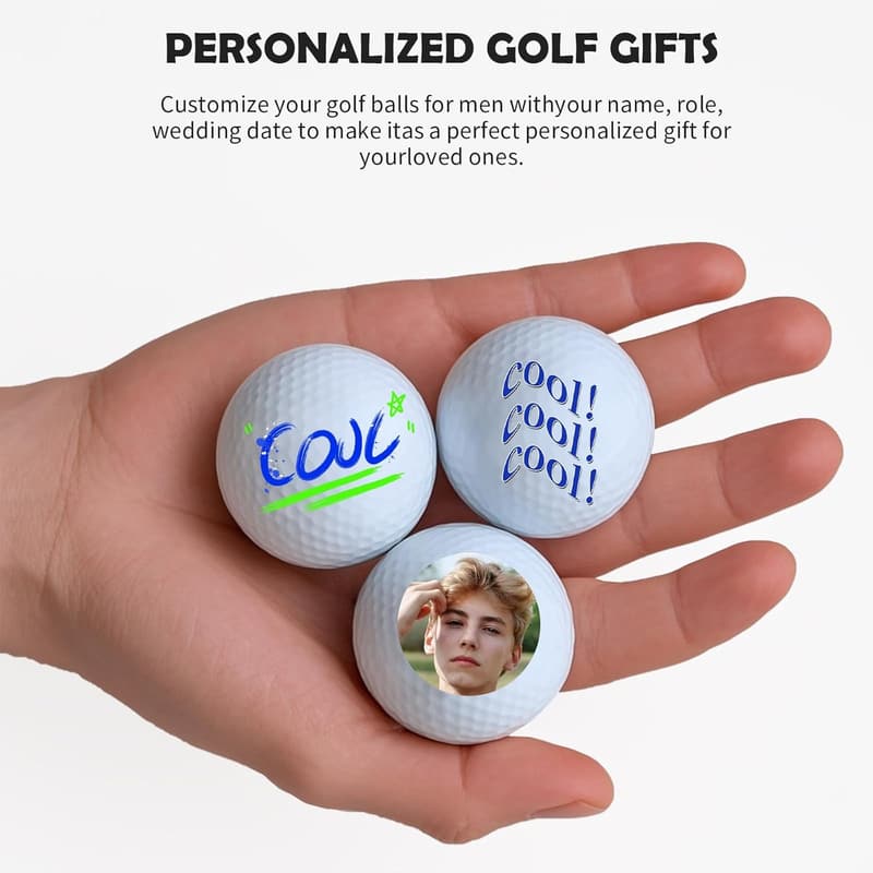 Personalized Double-Sided Golf Balls - Unique Gifts for Golf Lovers