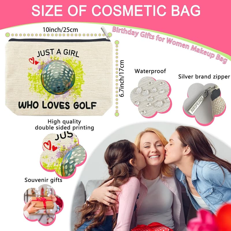Funny Golf Makeup Bag for Women – Personalized Golf Gifts