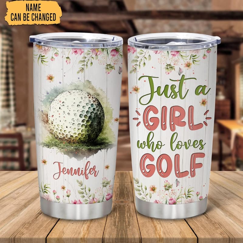 Personalized Golf Tumbler for Women | Custom Name, 20 oz
