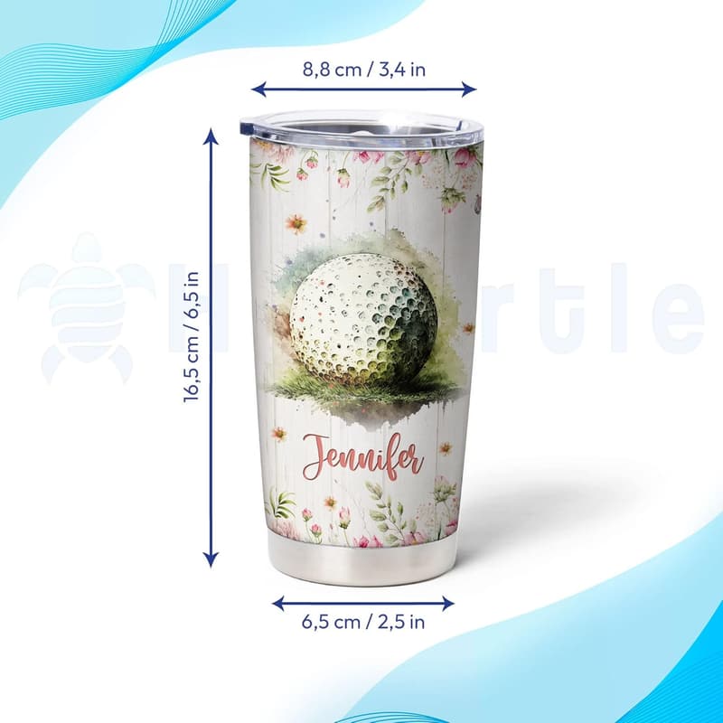 Personalized Golf Tumbler for Women | Custom Name, 20 oz