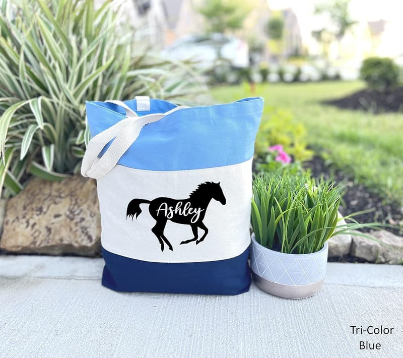 Personalized Equestrian Tote Bag for Horse Lovers