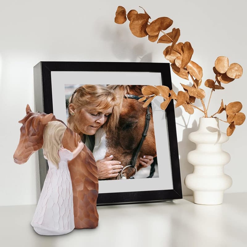 Horse Lover Guardian Angel Figurine - Hand-Painted Remembrance Gift