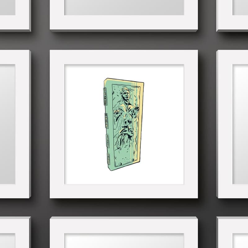 Star Wars Carbonite Han Solo Illustrated Wall Art - 12