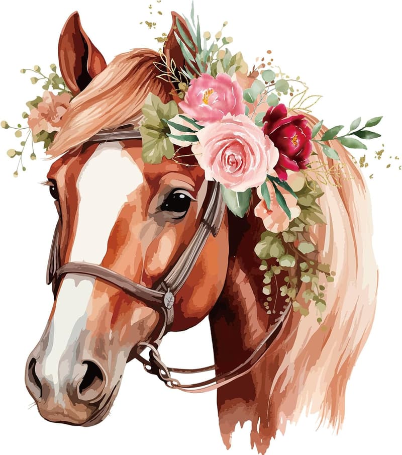 Personalized Horse Canvas Tote Bag for Equestrian Lovers