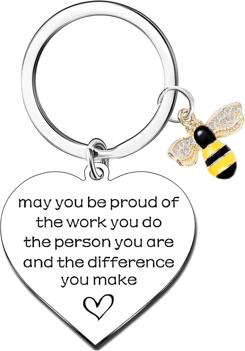 Cute Bee Keychain for Teachers - Graduation & Birthday Gift