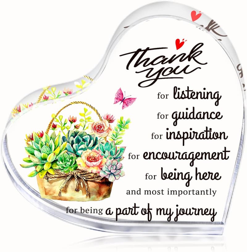 Personalized Heart-Shaped Acrylic Farewell Gift for Coworkers