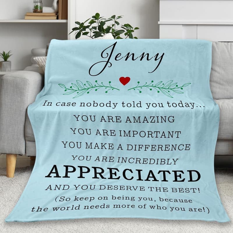 Personalized Throw Blanket for Coworkers - Employee Appreciation
