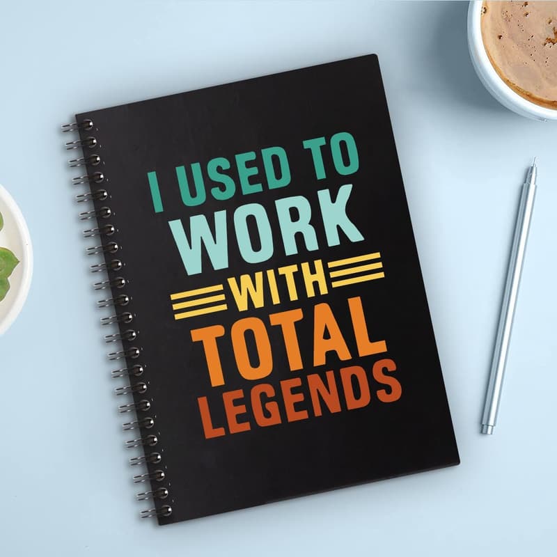 Inspirational Gold Foil Spiral Notebook for Coworker Farewell