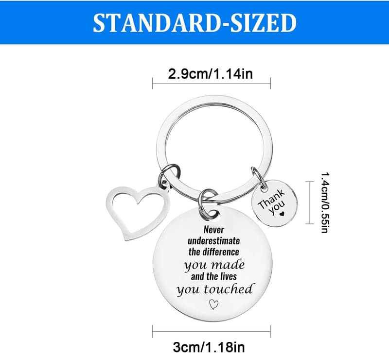 Personalized Inspirational Keychain - Stainless Steel Gift for Him/Her