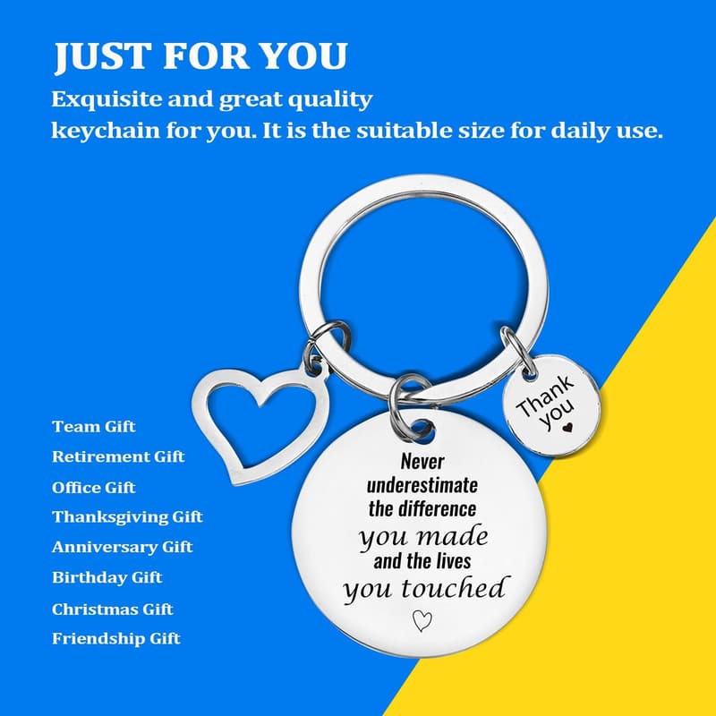 Personalized Inspirational Keychain - Stainless Steel Gift for Him/Her