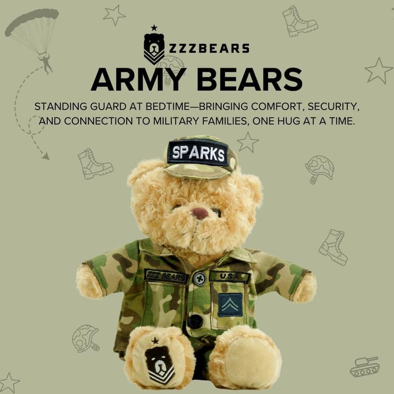Personalized Army Teddy Bear for Boot Camp Graduates