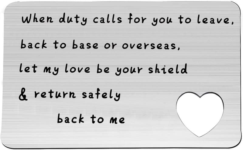 Deployment Gift Wallet Card for Military Service Members