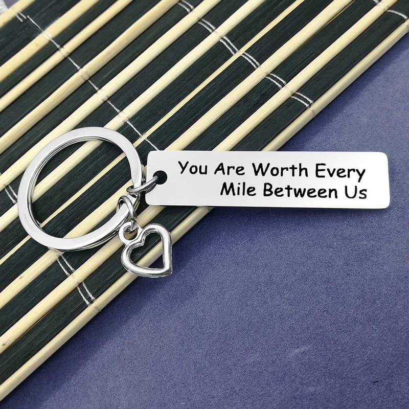 Long Distance Keychain Gift for Couples - 