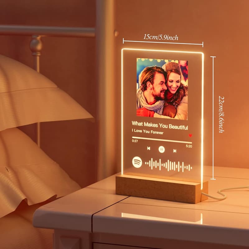 Customized Acrylic Spotify Song Plaque for Couples