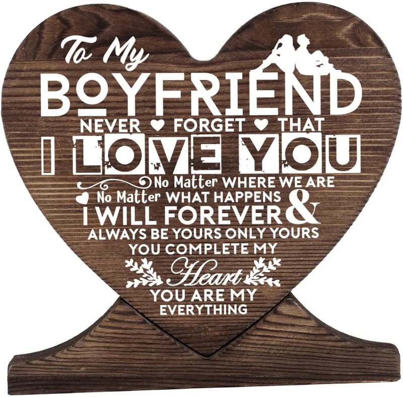 Personalized Wood Heart Sign for Valentine’s Day Gift