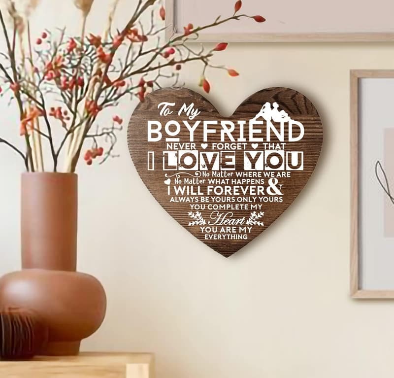 Personalized Wood Heart Sign for Valentine’s Day Gift