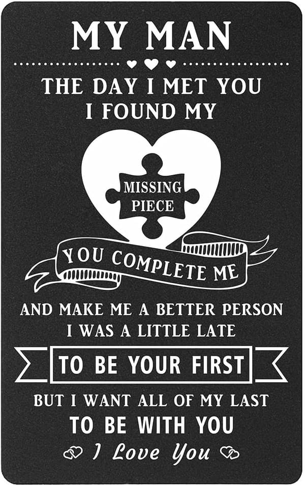 Anniversary Wallet Insert Card for Him - Unique Gift
