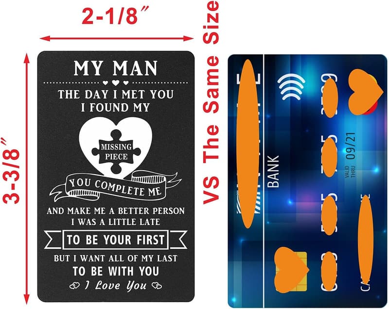 Anniversary Wallet Insert Card for Him - Unique Gift