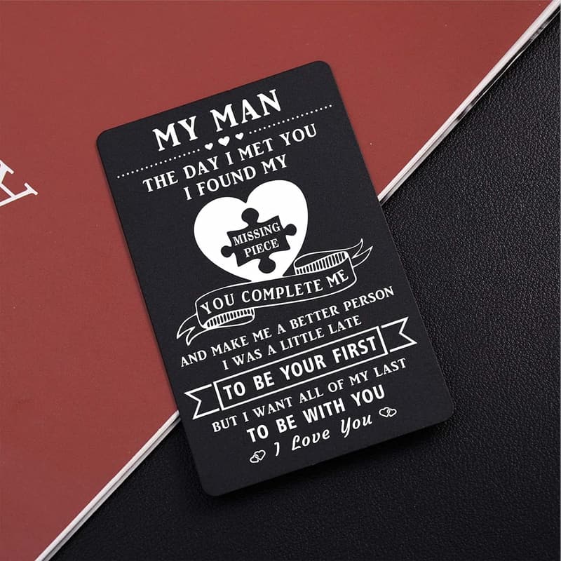 Anniversary Wallet Insert Card for Him - Unique Gift