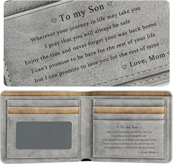 Personalized RFID Blocking Bifold Wallet for Men