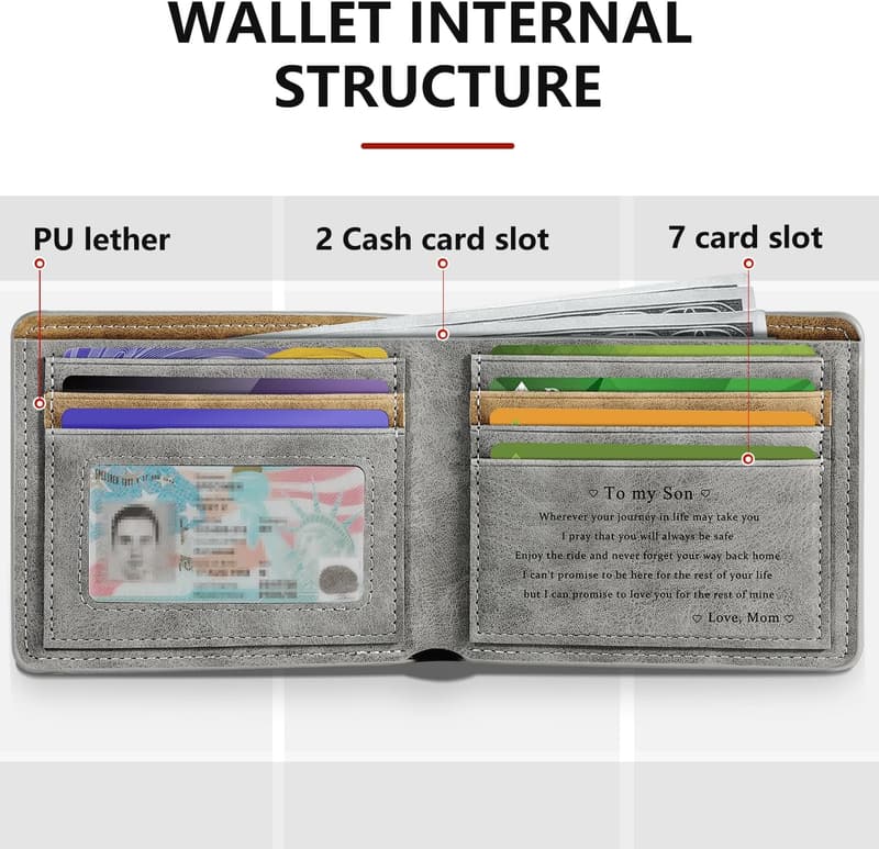 Personalized RFID Blocking Bifold Wallet for Men