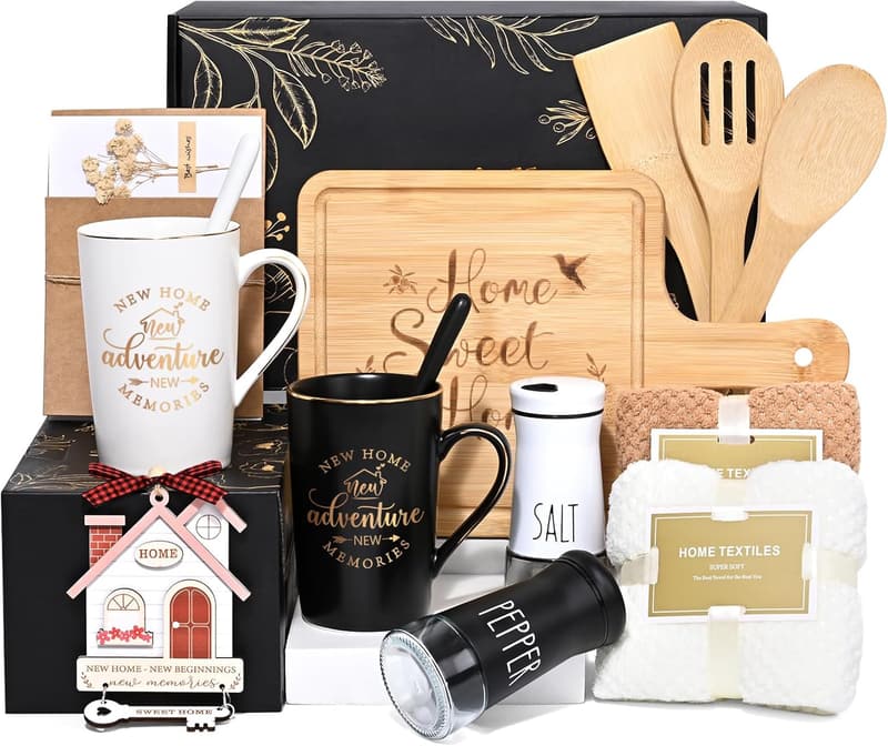 Housewarming Gift Basket - 12-Piece Set for Couples