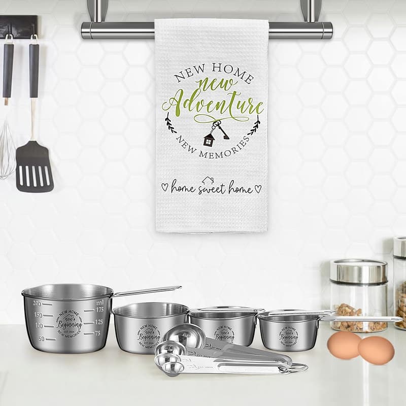 Housewarming Gift Set: Measuring Cups and Spoons for Couples