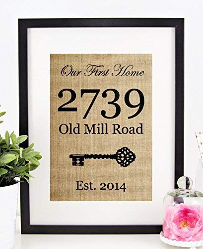 Personalized Our First Home Sign - Housewarming Gift Decor