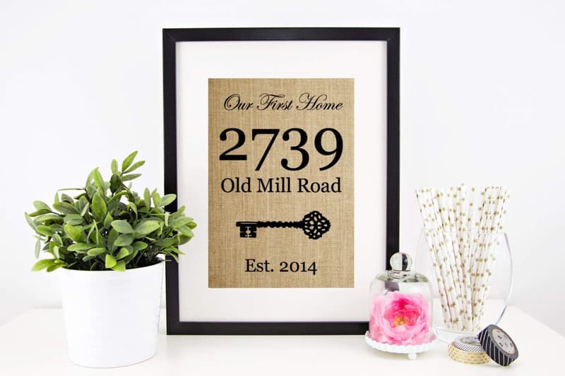 Personalized Our First Home Sign - Housewarming Gift Decor