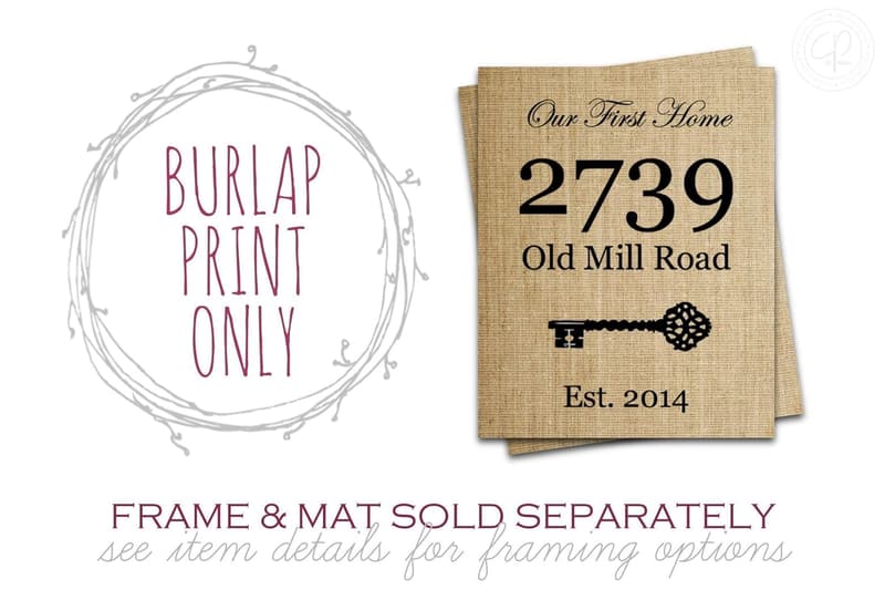 Personalized Our First Home Sign - Housewarming Gift Decor