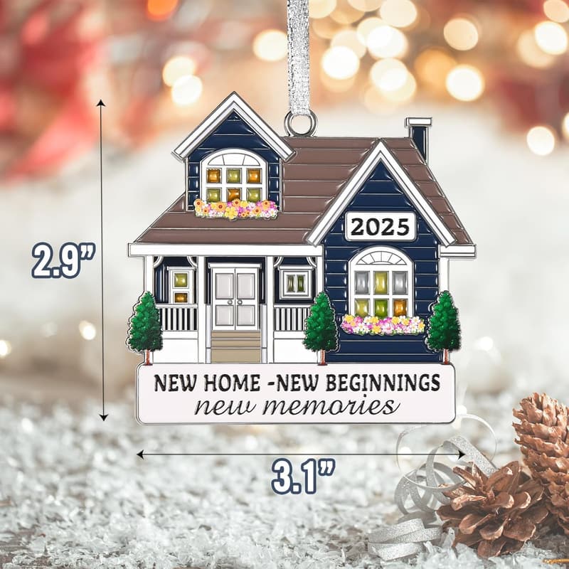 2025 Housewarming Ornament - Metal Gift for New Homeowners