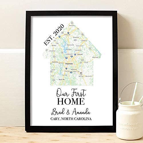 Personalized Home Map Print for New Homeowners