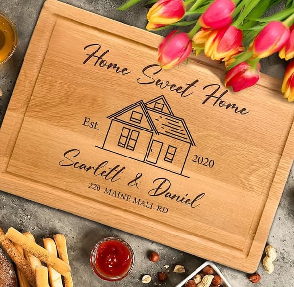 Custom Engraved Cutting Board for Housewarming Gift